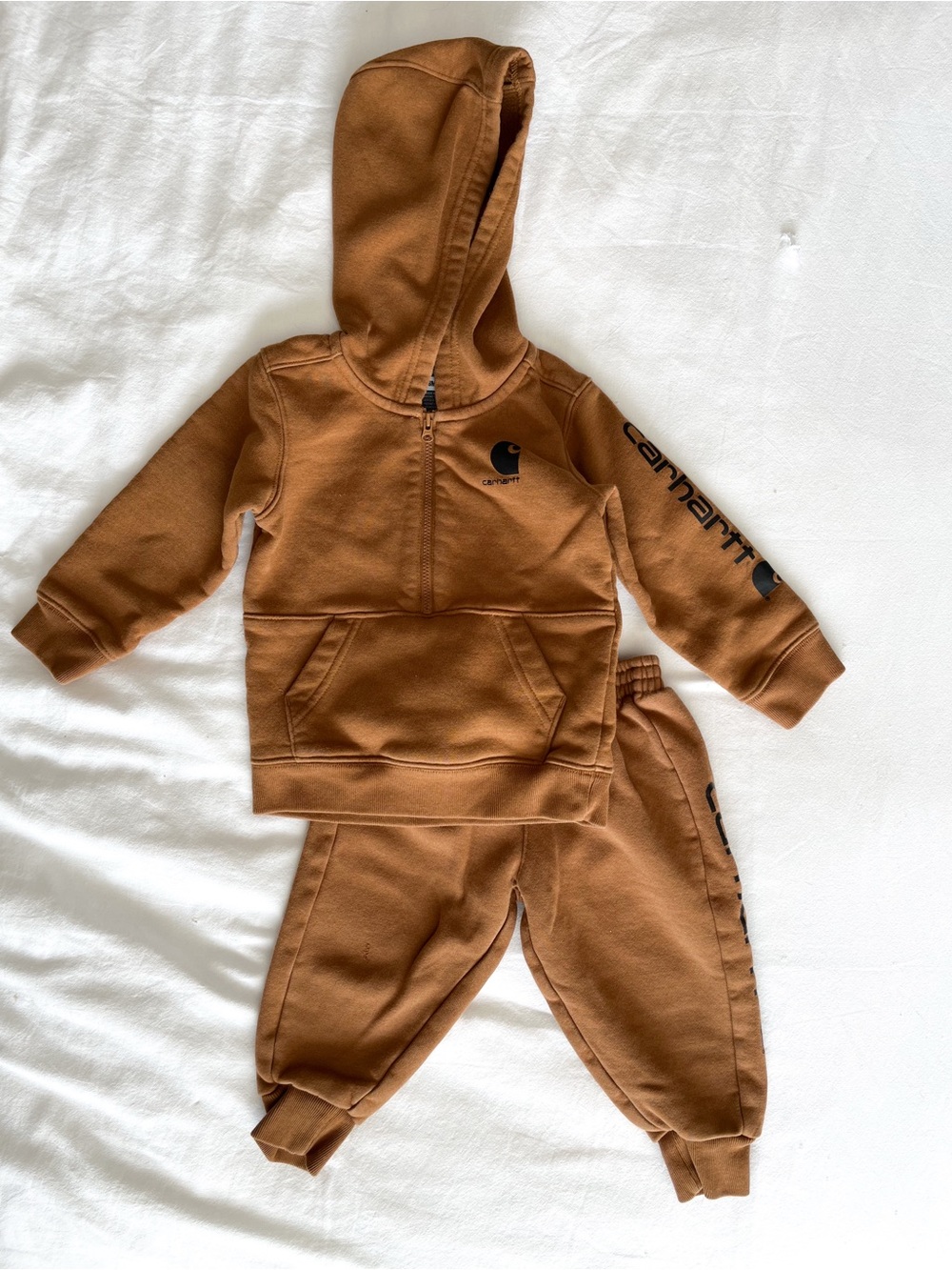 Carhartt Kids Caramel Brown Hoodie & Jogger Set